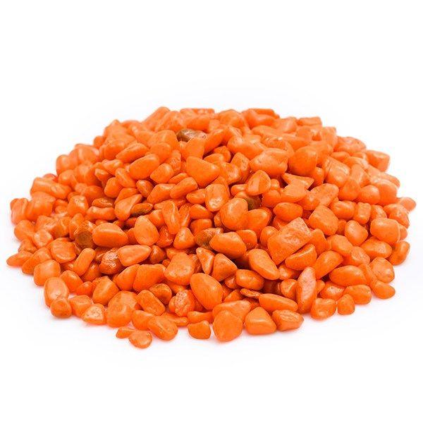 Pebbles (Orange, Small) - 1 Kg - Kadiyam Nursery