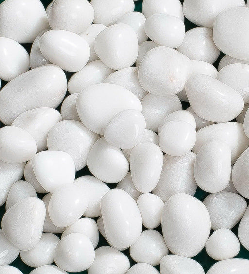 White 1 Kg Decorative Onyx Pebbles - Kadiyam Nursery